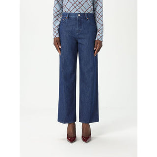 Blaue Baumwolljeans