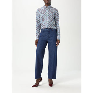Blaue Baumwolljeans