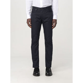 Pantalones casuales de algodón azul