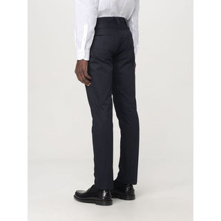 Pantalones casuales de algodón azul