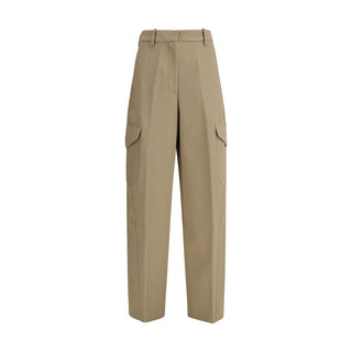 Beige Baumwoll-Cargohose