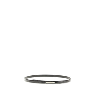 Black Leather Thin Belt