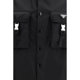 Schwarze Jacke aus recyceltem Polyamid