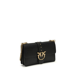 Bolso de hombro Bos Taurus de piel de becerro negra