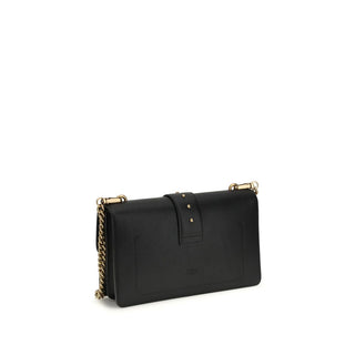 Bolso de hombro Bos Taurus de piel de becerro negra