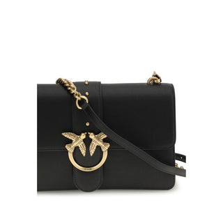 Bolso de hombro Bos Taurus de piel de becerro negra