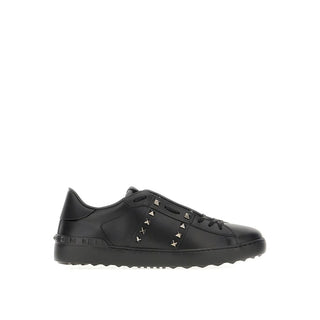 Schwarze Low-Top-Sneakers aus Leder