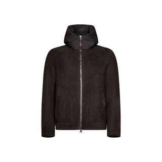 Braune Lammfell-Kurzjacke