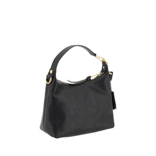 Handtasche aus schwarzem Kalbsleder (Bos Taurus)