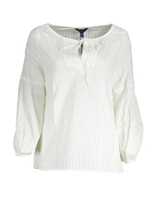 Weiße Baumwollbluse