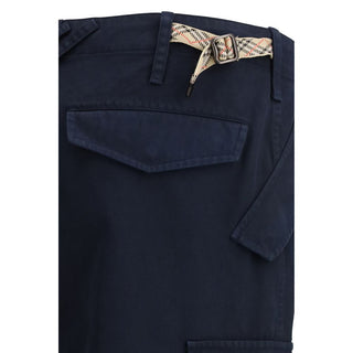 Pantalones cargo de algodón azules