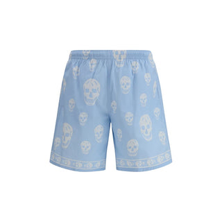 Shorts de poliamida azul