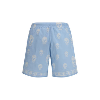 Shorts de poliamida azul