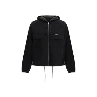 Schwarze Polyester-Shell-Jacke