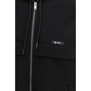Schwarze Polyester-Shell-Jacke