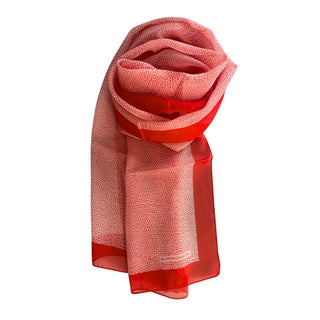 Roter Seidenschal für Damen