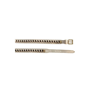 White Leather Women's Belt