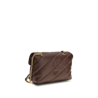 Bolso de hombro de cuero de becerro marrón Bos Taurus  
