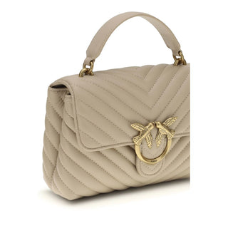 Beige Kalbsleder Bos Taurus Handtasche