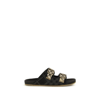 Mehrfarbige Gummi-Flachsandalen