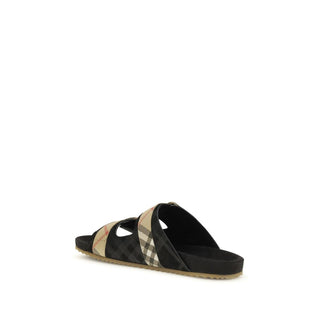 Mehrfarbige Gummi-Flachsandalen
