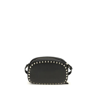 Bolso de hombro Bos Taurus de piel de becerro negra
