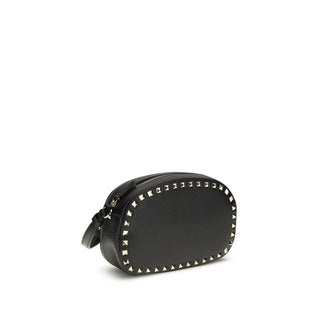 Bolso de hombro Bos Taurus de piel de becerro negra
