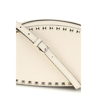 Bolso de hombro beige de cuero de becerro Bos Taurus  