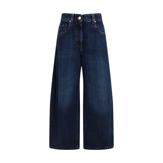 Jeans azules de algodón denim