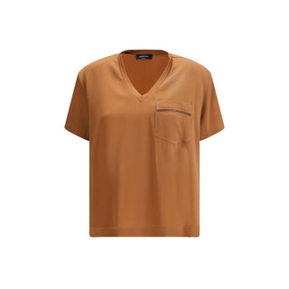 Camiseta naranja de viscosa