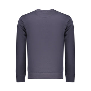 Blue Cotton Men Sweatshirt