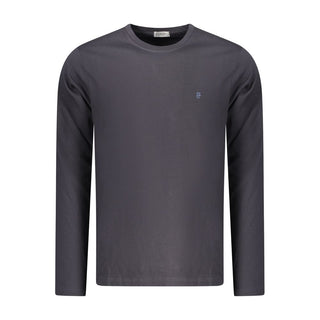 Camiseta azul de algodón para hombre