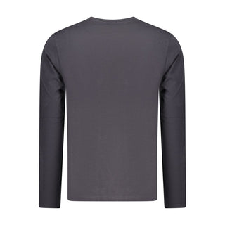 Camiseta azul de algodón para hombre