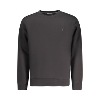 Schwarzer Baumwollpullover für Herren