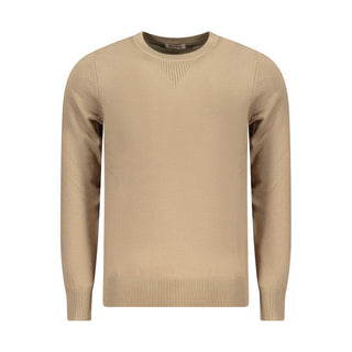 Beige Viscose Men Sweater