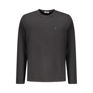 Camiseta negra de algodón para hombre