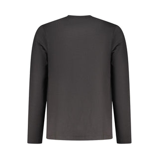 Camiseta negra de algodón para hombre