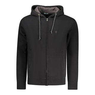 Schwarzes Kapuzen-Sweatshirt für Herren aus Baumwolle