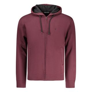 Sudadera con capucha roja de algodón para hombre