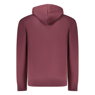 Sudadera con capucha roja de algodón para hombre