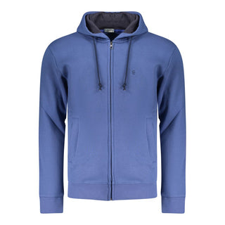 Blauer Herren-Kapuzenpullover aus Baumwolle