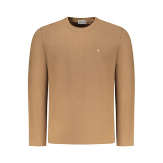 Camiseta marrón de algodón para hombre