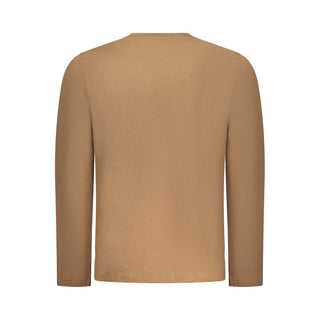 Camiseta marrón de algodón para hombre
