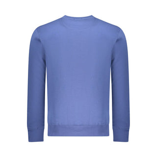 Blue Cotton Men Sweatshirt