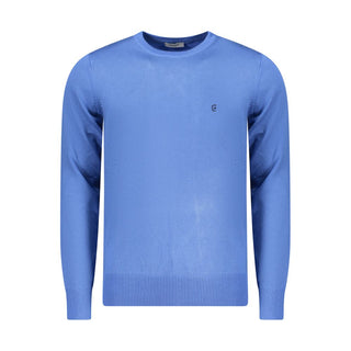 Blu Viscosa Uomo Maglia
