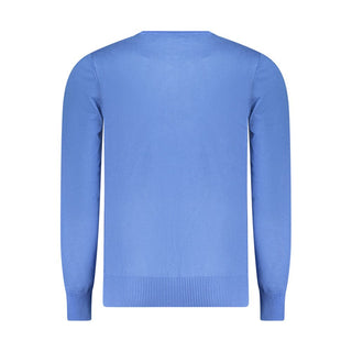 Blu Viscosa Uomo Maglia