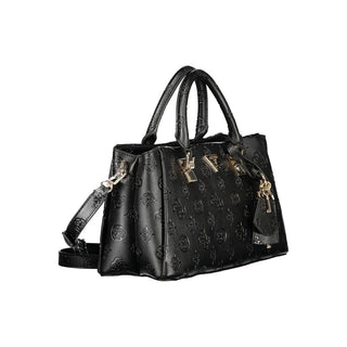 Schwarze Damenhandtasche aus Polyurethan