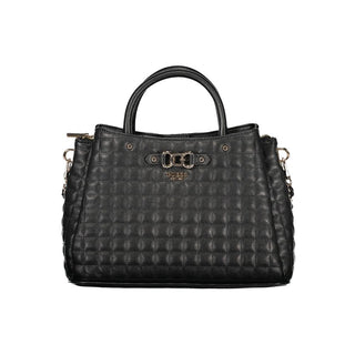 Schwarze Damenhandtasche aus Polyurethan