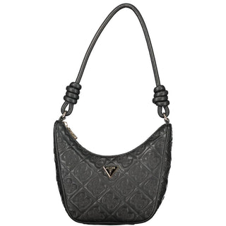 Schwarze Damenhandtasche aus Polyurethan