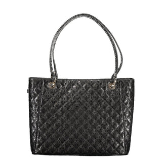 Schwarze Damenhandtasche aus Polyurethan